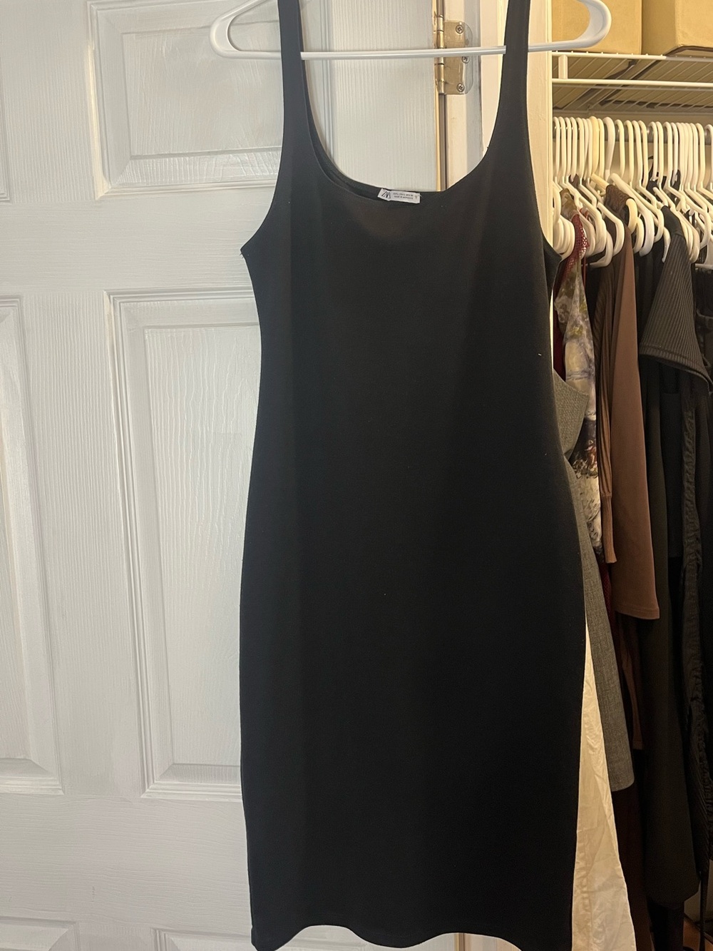 Zara Black Midi Tank Dress
